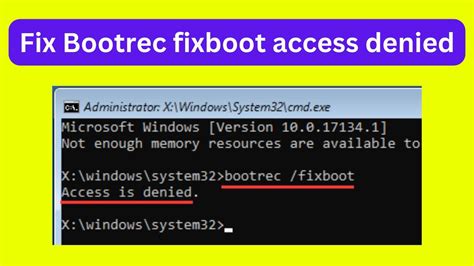 bootrec scanos 0 installations windows 10|Cannot boot windows 10, “bootrec /fixboot” gives “access denied”.
